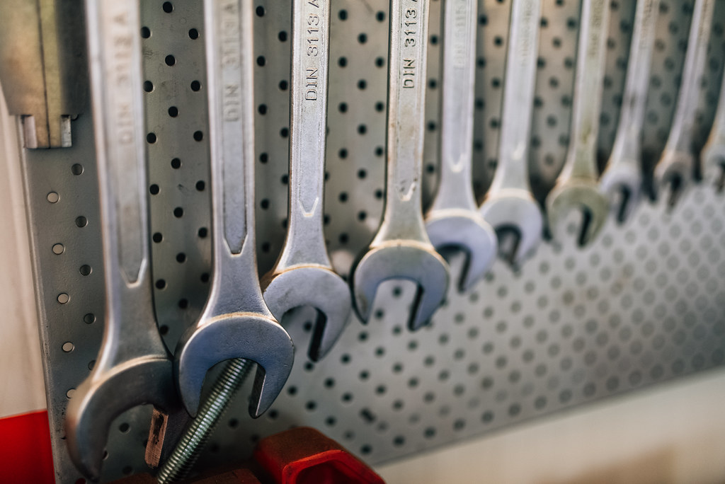 Technician working on a vehicle